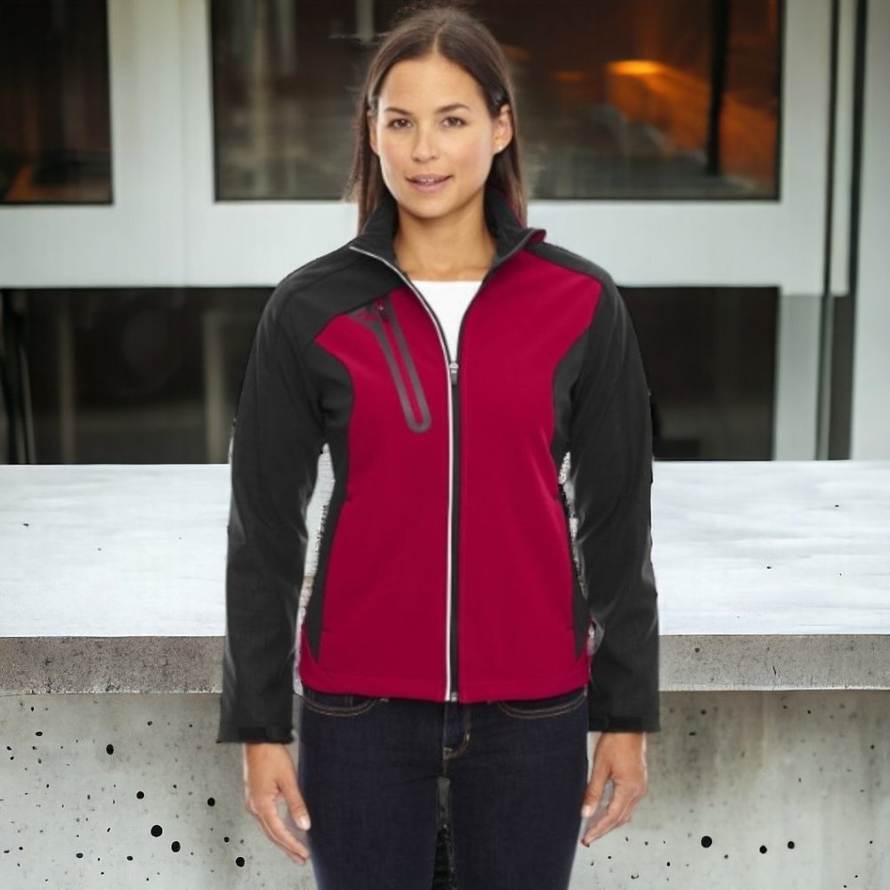 NWT Womens North End Classic Red Full Zip Sport Athletic Track Jacket Size XS